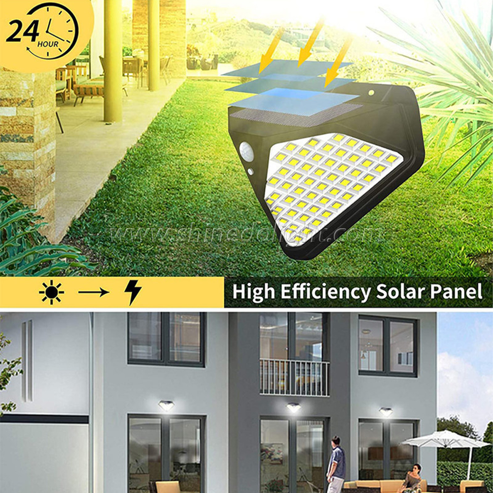 Hot Selling Outdoor Adjustable Morden Led Multifunctional Motion Sensor Solar Wall Lamp