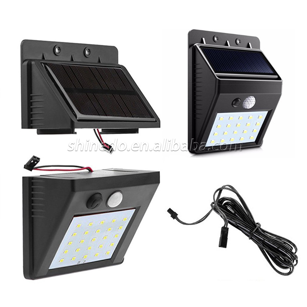 Rechargeable Waterproof Solar Powered Motion Sensor LED Outdoor Smart Dimming Garden Wall Lights