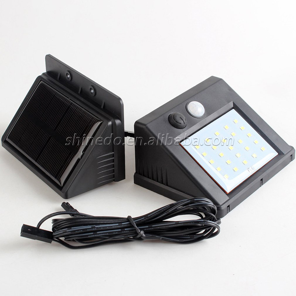 Rechargeable Waterproof Solar Powered Motion Sensor LED Outdoor Smart Dimming Garden Wall Lights