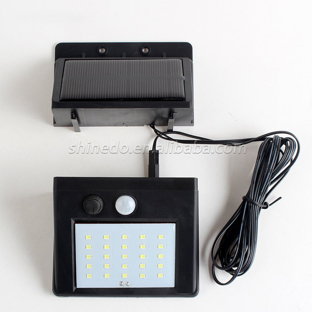 Rechargeable Waterproof Solar Powered Motion Sensor LED Outdoor Smart Dimming Garden Wall Lights