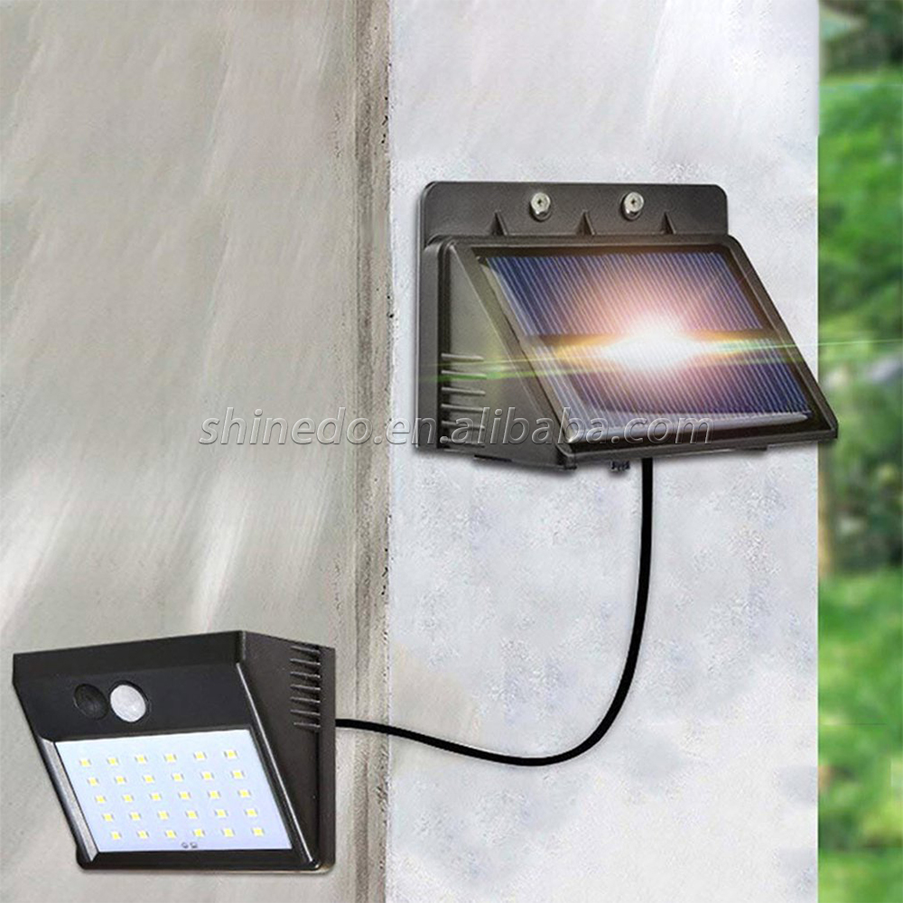 Rechargeable Waterproof Solar Powered Motion Sensor LED Outdoor Smart Dimming Garden Wall Lights