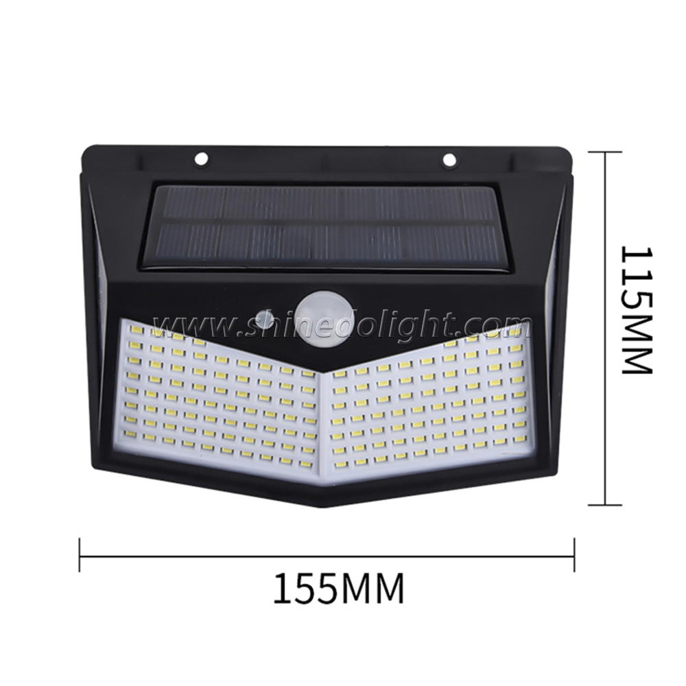 Super Bright 212 LED Motion Sensor Wall Lamp Outdoor Waterproof Solar StreetLight