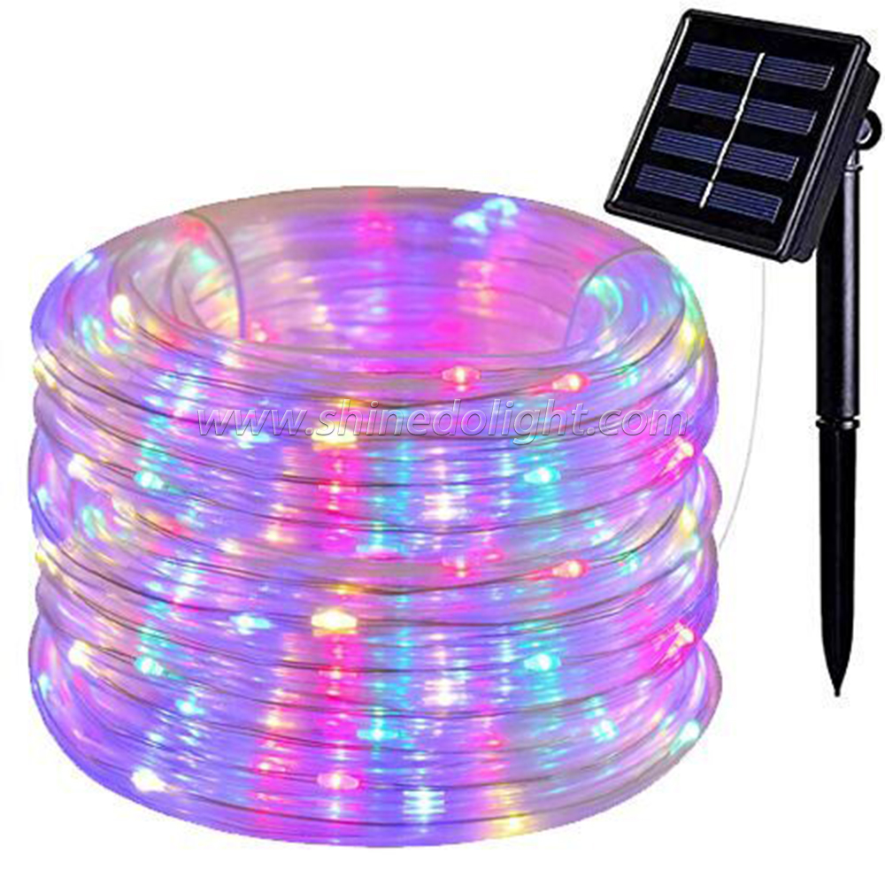 Waterproof Multicolored Solar Powered Christmas Rainbow Lights Holiday Decoration Solar String Light