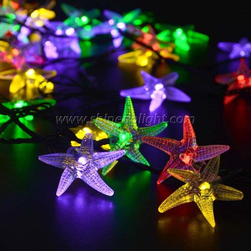 30 LED Starfish Fairy Night Lights Waterproof Holiday Christmas Solar String Light