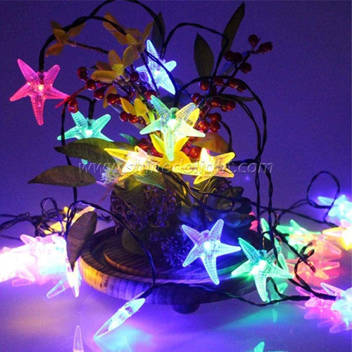 30 LED Starfish Fairy Night Lights Waterproof Holiday Christmas Solar String Light