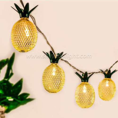 Pineapple Shaped 10 LED Fairy Lights Battery Operated String Light for Holiday Indoor Decoration
