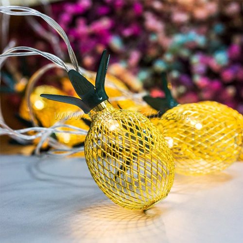 Pineapple Shaped 10 LED Fairy Lights Battery Operated String Light for Holiday Indoor Decoration