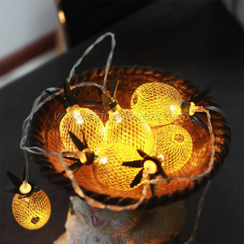 Pineapple Shaped 10 LED Fairy Lights Battery Operated String Light for Holiday Indoor Decoration