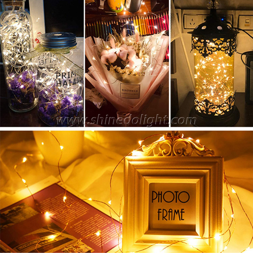 Waterfproof Night LED Fairy Lights String Light for Christmas Decoration with Copper Wire Battery 
