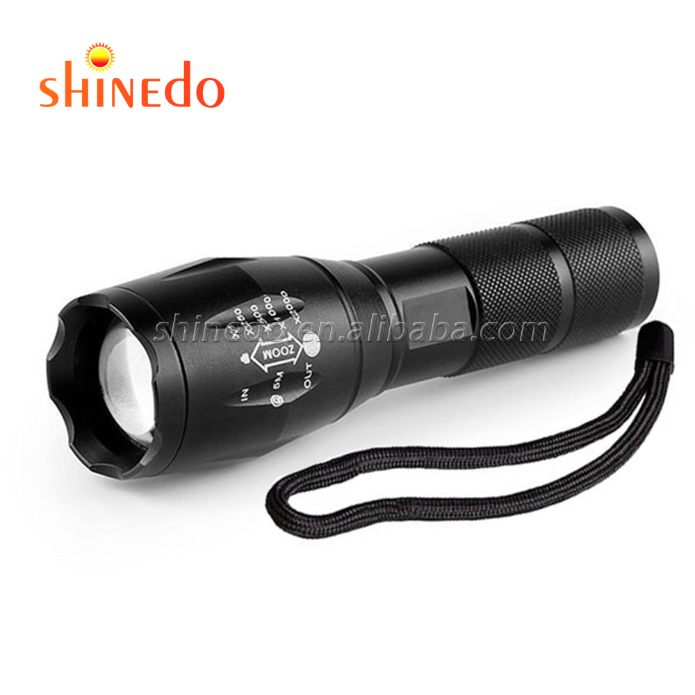 Hand LED Torch Light, Outdoor 1200 Lumen XML T6 Waterproof LED Zoomable Military Tactical Self Defensive Camping Flashlight