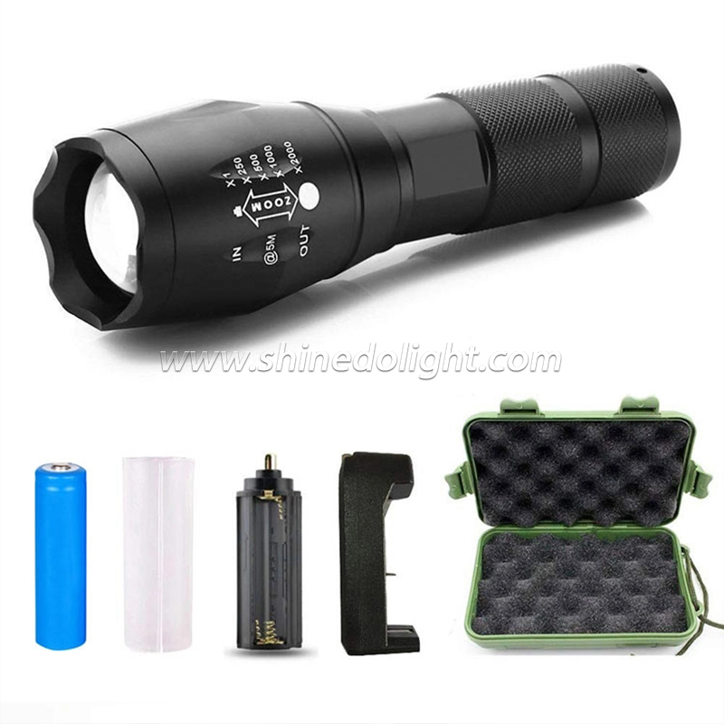 18650 Rechargeable Waterproof Led Super bright Emergency USB Tactical Flashlight