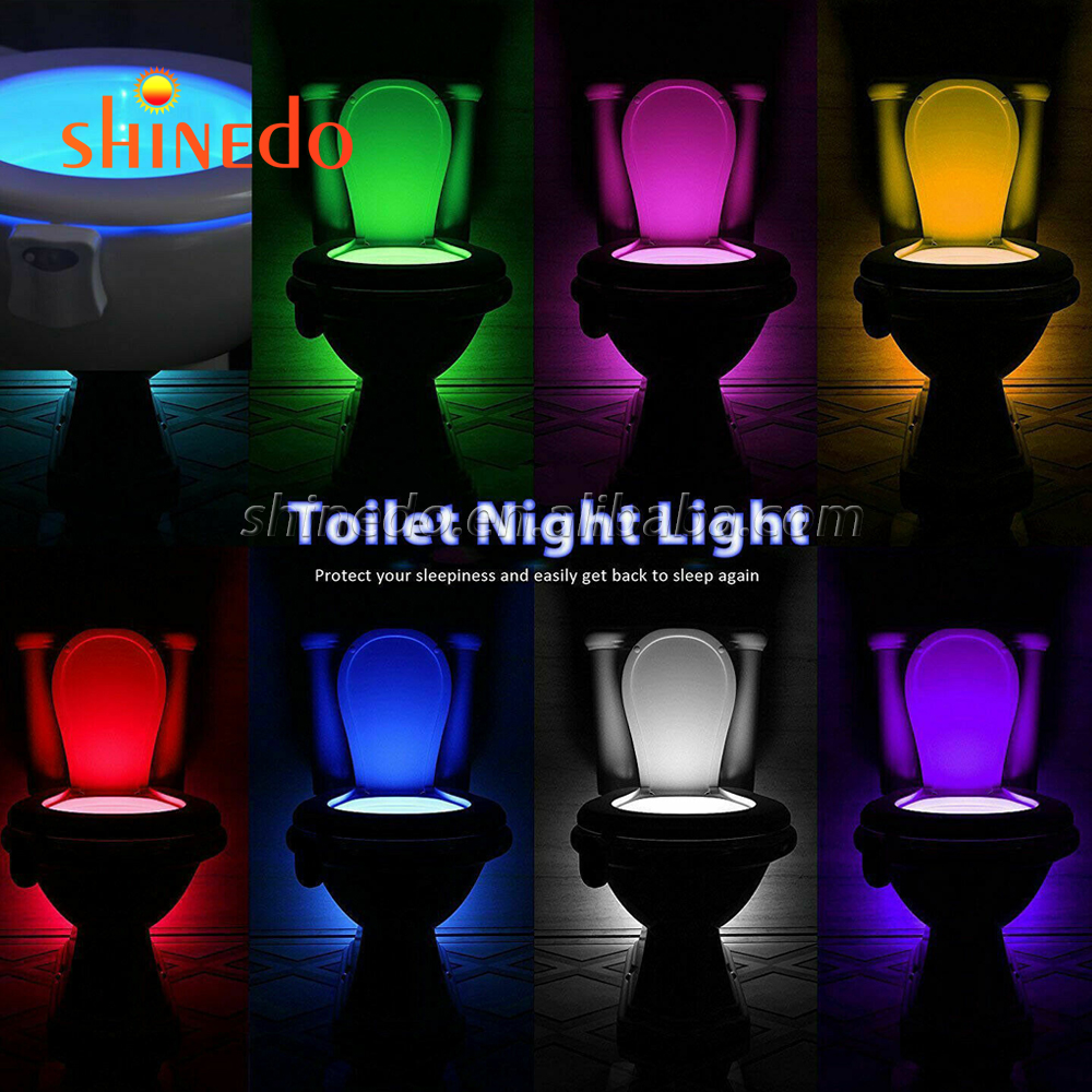 16 Colors Switching Motion Sensor Toilet Light