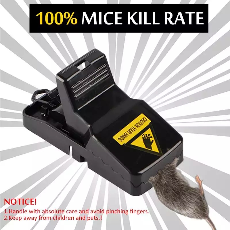 Reusable Rat Catching Mice Mouse Traps Plastic Mousetrap Bait Snap Spring Rodent Catcher Pest Control Traps