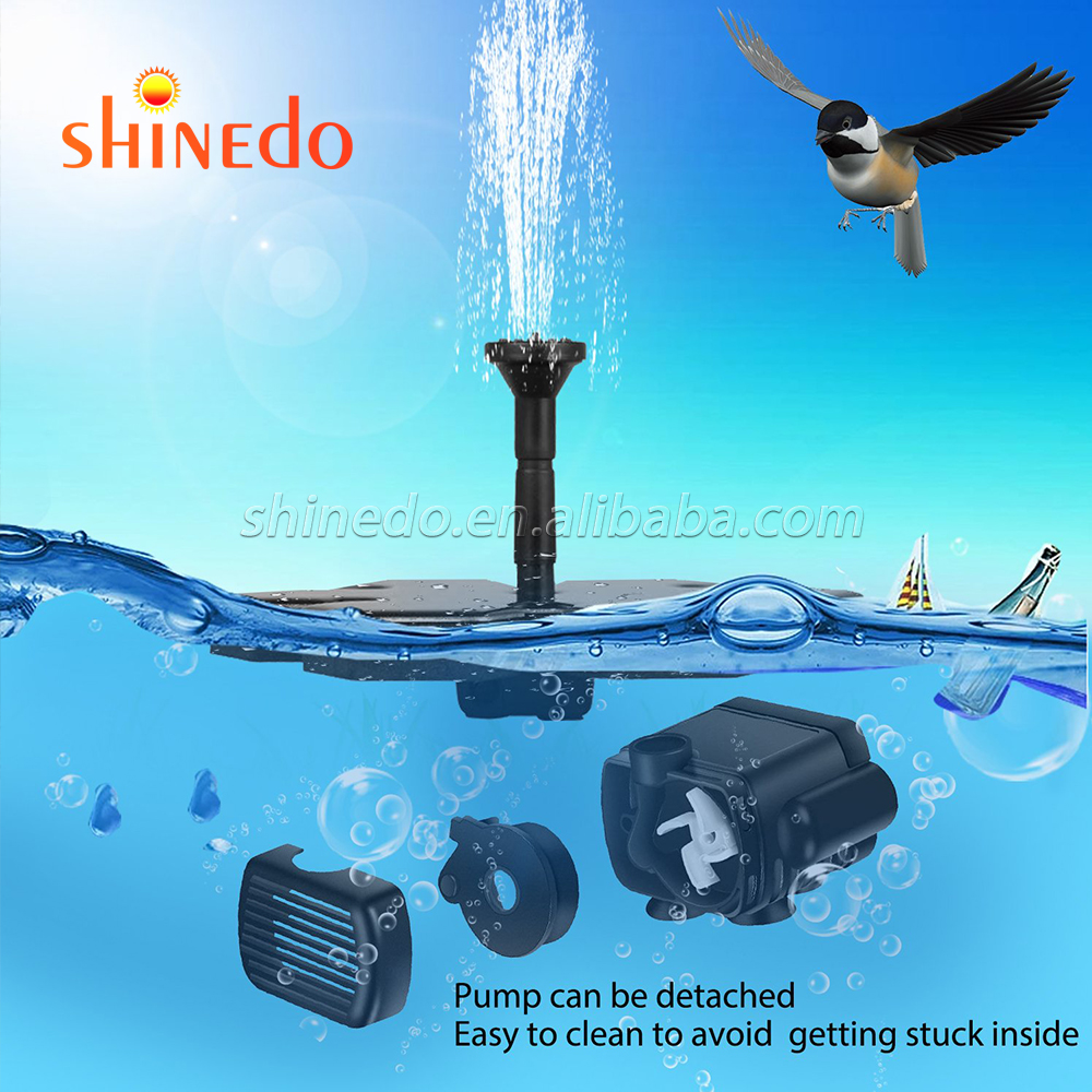 Submersible Pump Solar Outdoor Watering Fountain