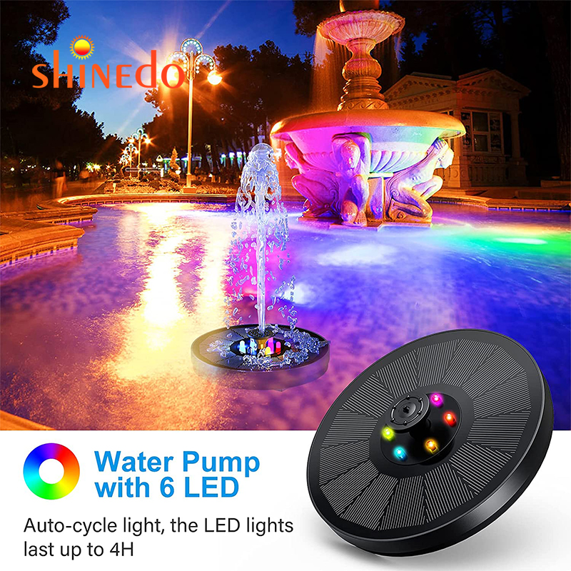 1.4W Solar Powered Water Pump, Outdoor Solar Fountain