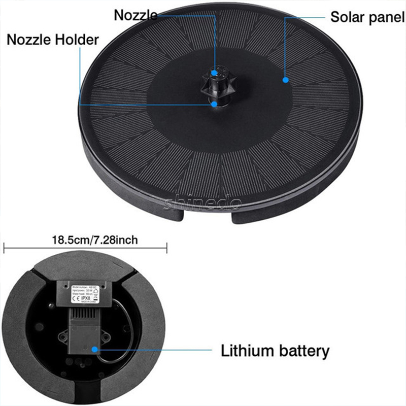 Solar Waterproof Decorative Outdoor Fountain Pump 