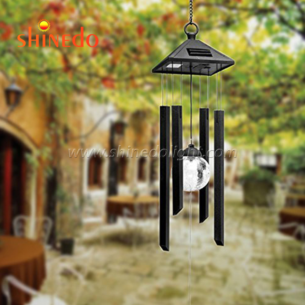 Solar LED Wind Chime Outdoor Garden Metal Wind Chime