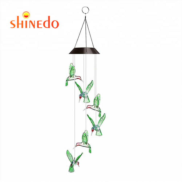 Hanging Outdoor LED Solar Decoration Wind Chime Light