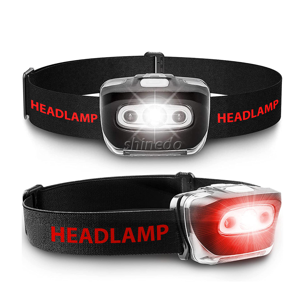 Waterproof Safety Headlamp Adjustable Headband Headlights Head Lamp Camping