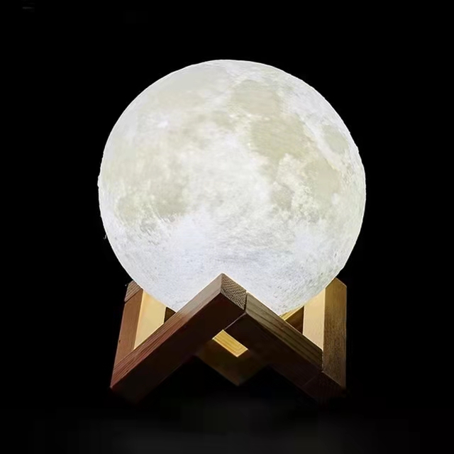 Dropship 3D Print Rechargeable Moon Lamp LED Night Light