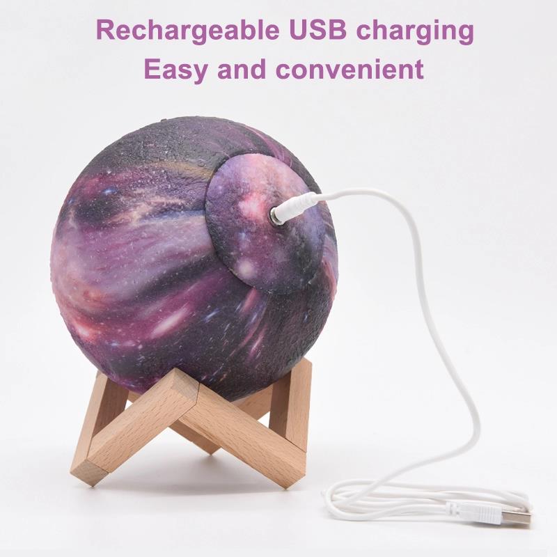 Multifunction 3d Lamp Moon Earth Creative Mood Night Light USB Recharge