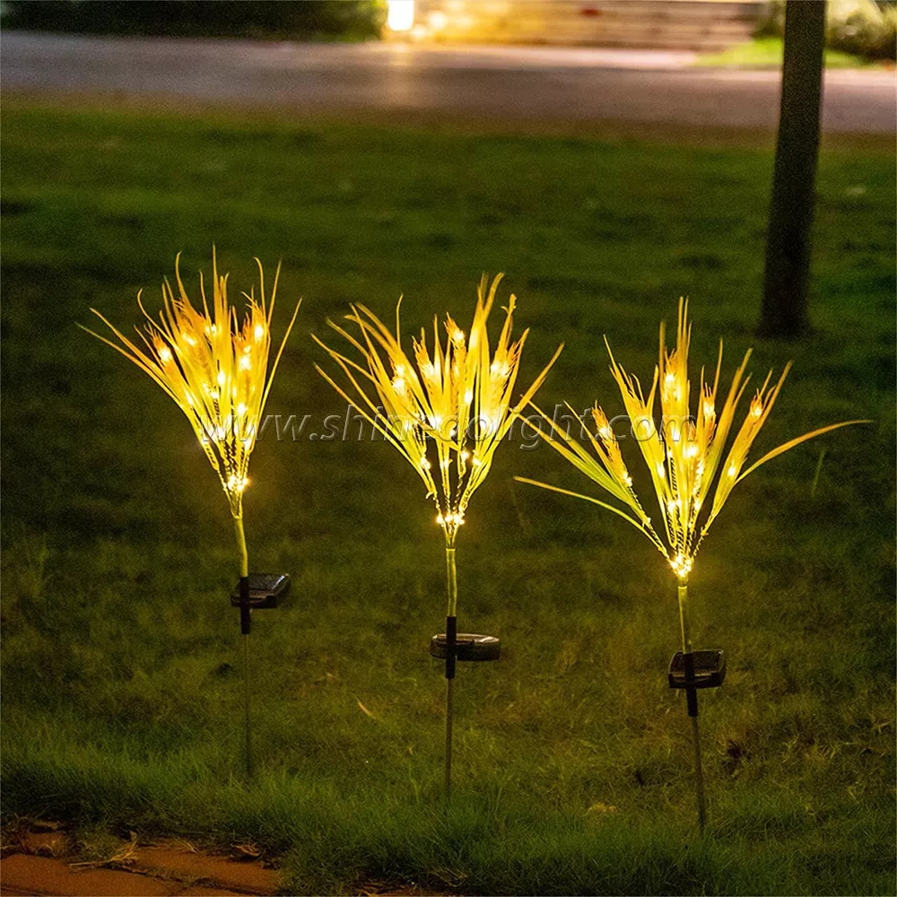 LED Solar Simulation Rice Colorful Lights Flower Landscape