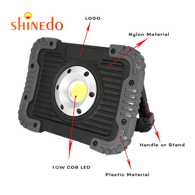 Shinedo 10W Waterproof IP44 LED Worklight for Outdoor Lighting