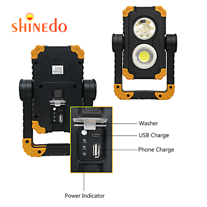 Shinedo 15W Waterproof 1000lm LED Worklight for Outdoor Camping