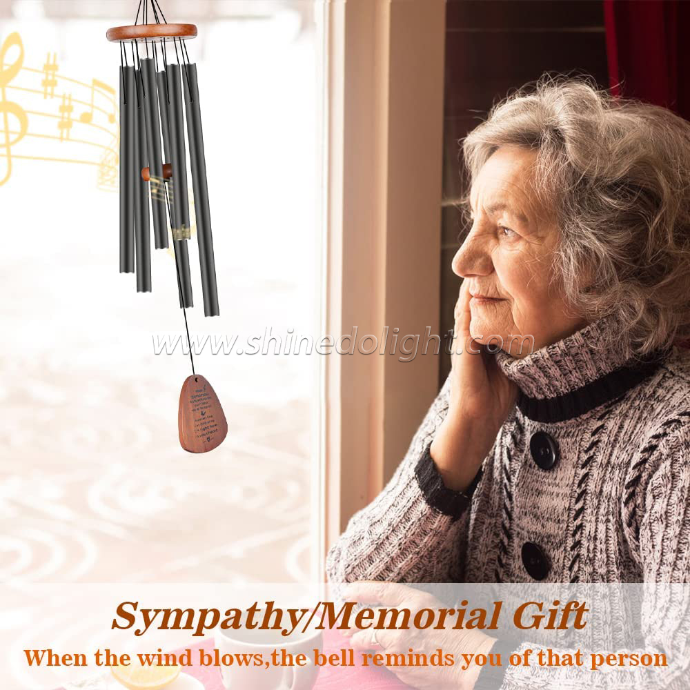 Custom Aluminum Windchimes Bereavement Gifts Outdoor 28/32 Inch Sympathy Memorial Wind Chimes With Box