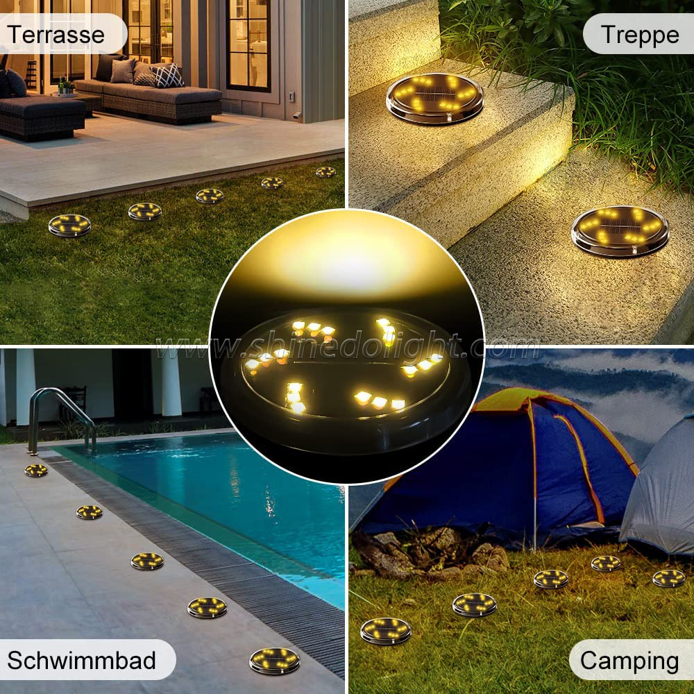 Bright Solar Ground Light Spiral 18LED Glow Solar Ground Light Outdoor Waterproof Solar Garden Light with Plastic Shell
