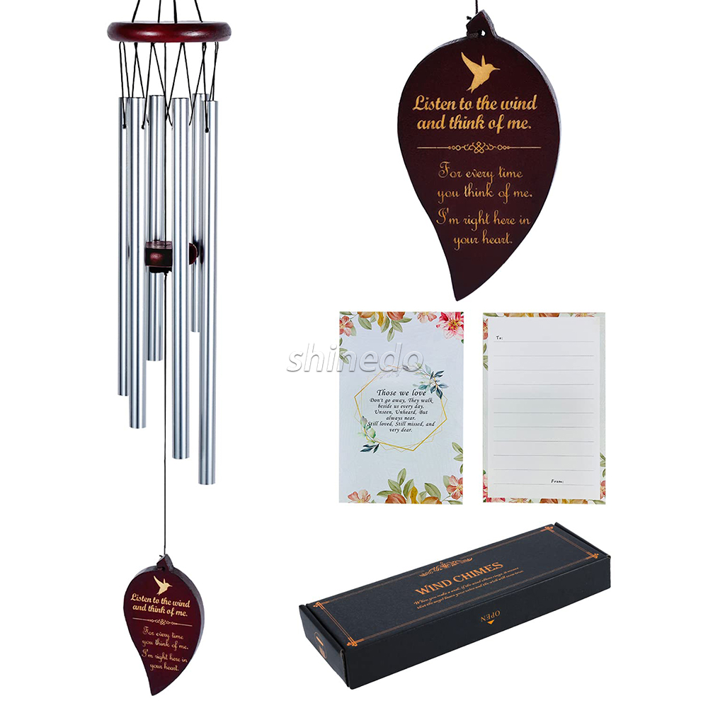 Customized Sympathy WindChimes Unique Gifts Memorial Wind Chimes for Indoor Outdoor Decoration