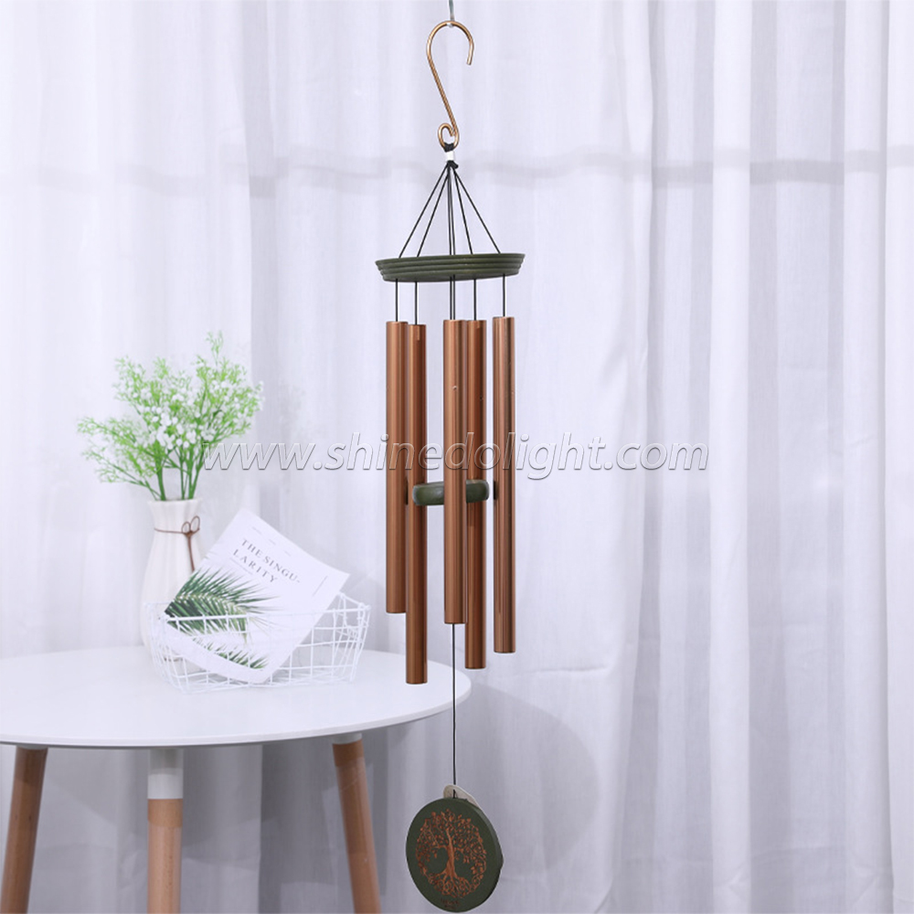 36 Inch Tree Engraving Memorial Wind Chime Outdoor Garden Decoration Wind Chime with Deep Tone for Loss of Loved One