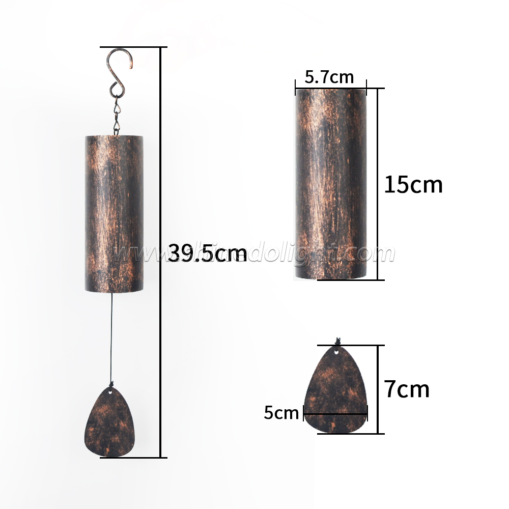 Deep Tone Copper Memorial Wind Chime Outdoor Heavy Duty Memorial Wind Chime for Garden Patio and Home