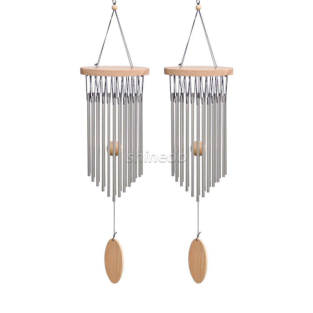 High Quality Sublimation Wind Chime Wooden Wind Chimes Outdoor with 22 Tubes 