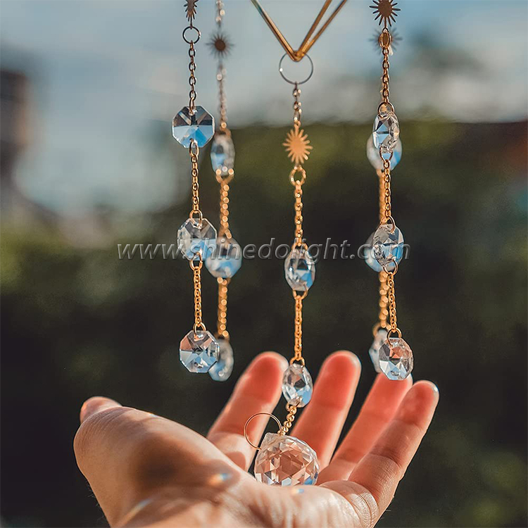 Sun Catchers with Crystals Reflect Sunlight & Cast Rainbow Prisms Everywhere Hanging Crystal Suncatcher