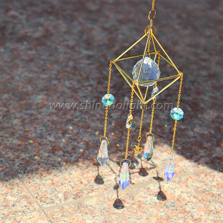 Sun Catchers with Crystals, Indoor Hanging Prism Crystals Rainbow Maker Suncatcher