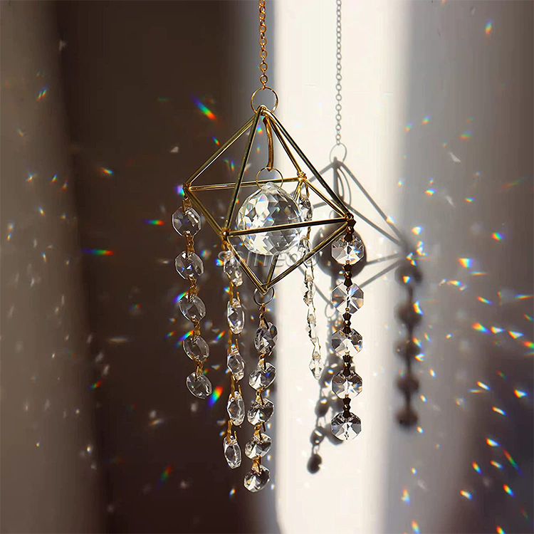 Crystal Suncatcher, interior Windows, decorative hanging wind chimes