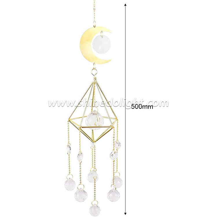 Crystal Hanging Decorations Window Hanging Ornament Crystal Prisms Pendant Window Rainbow Maker Sun Catchers with Chain(white) 