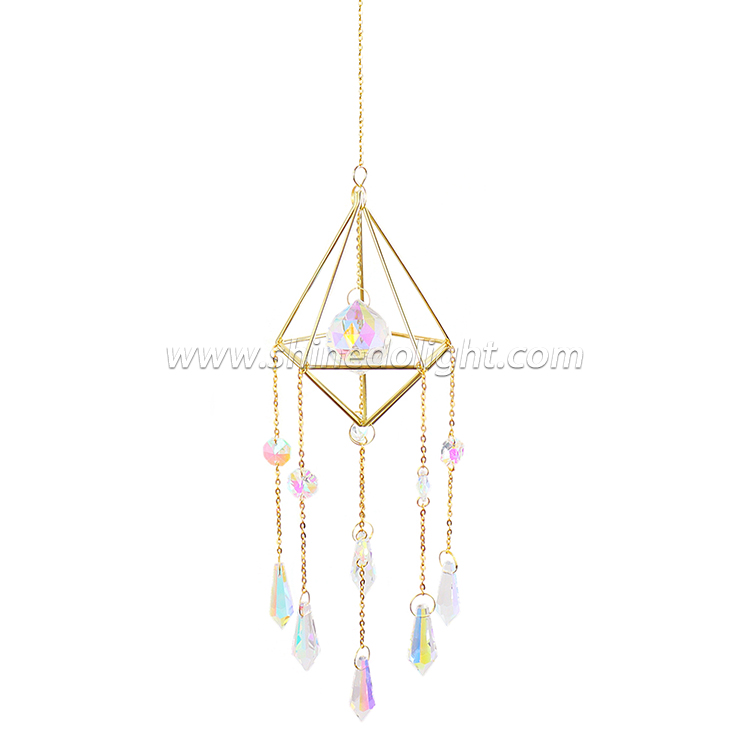 Crystals Suncatcher Colorful Rainbow Sun Light Catcher with Prism Ball Window Decoration wind chimes