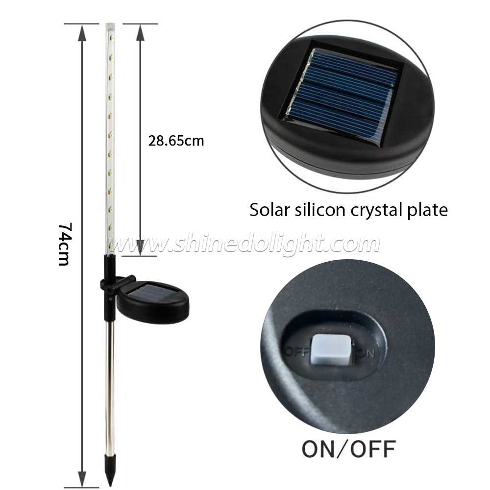 solar stake plastic garden light for lighting decoration beautiful the park