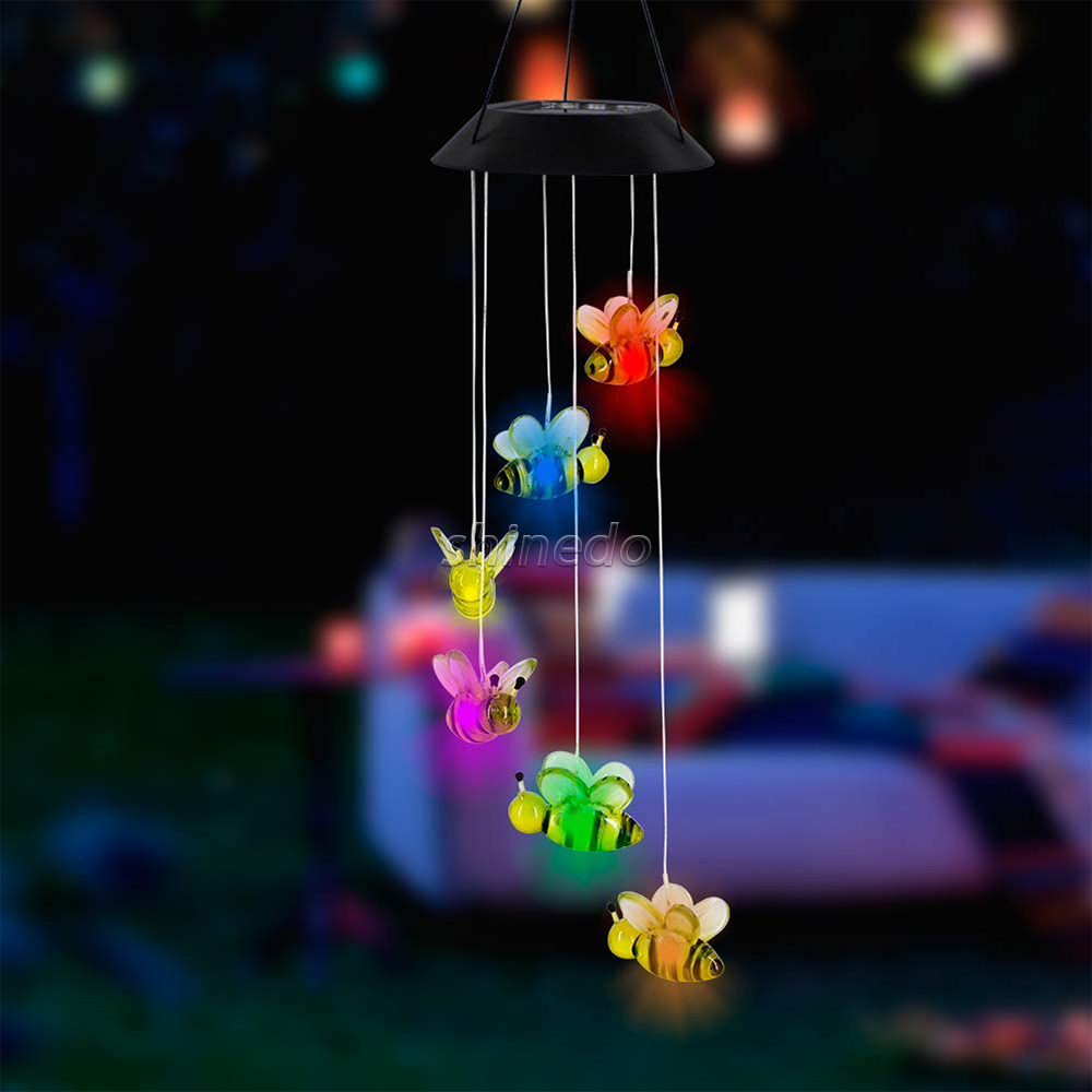 LED Solar Bee Wind Chime, 25