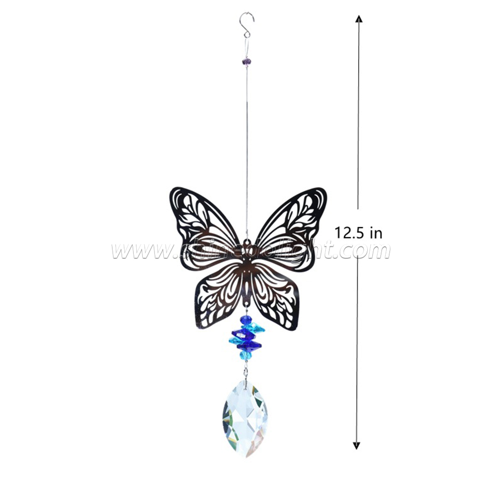 Handmade Butterfly Crystal Prism Rainbow Maker Hanging Suncatcher