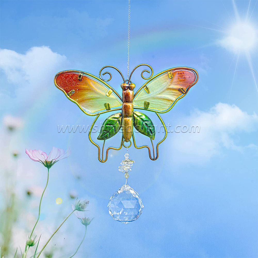 Crystal Suncatchers for Windows Butterfly Crystal Ball Prisms Hanging Crystals Ornament