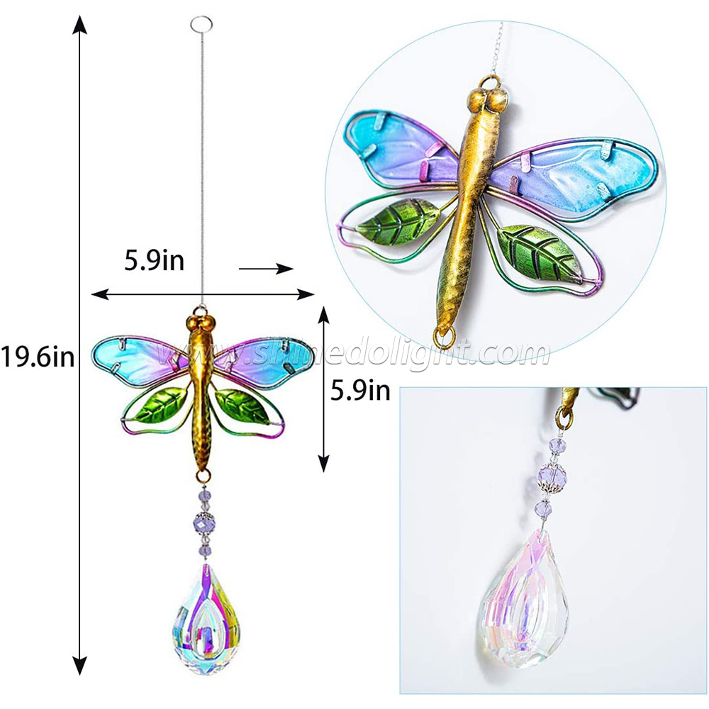 Crystal Suncatchers for Windows dragonfly Crystal Ball Prisms Hanging Crystals Ornament