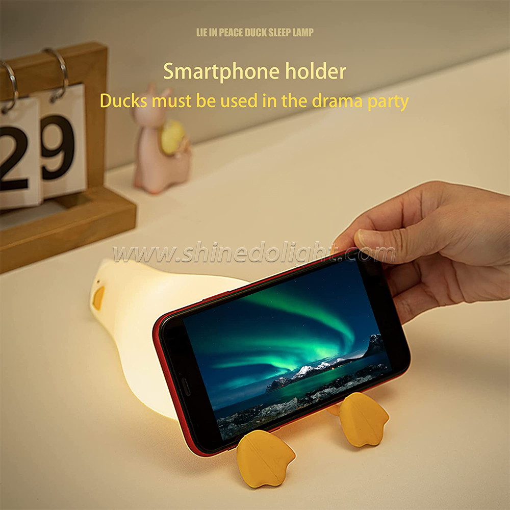 LED Lie down duck bedside Squishy Duck night light SD-SR066