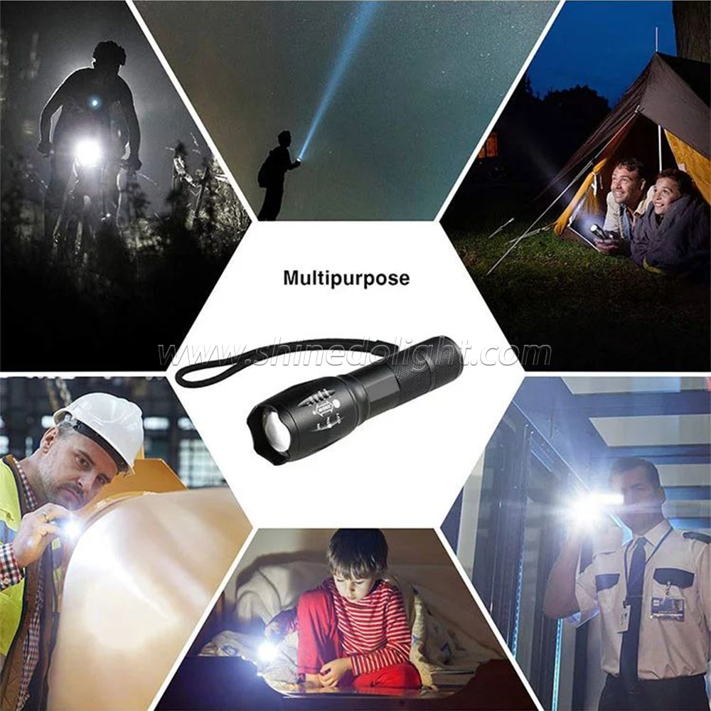 Flashlight Hand LED flash torch light Outdoor 1200 Lumen XML T6 Waterproof LED Zoomable Flashlight SD-SL119