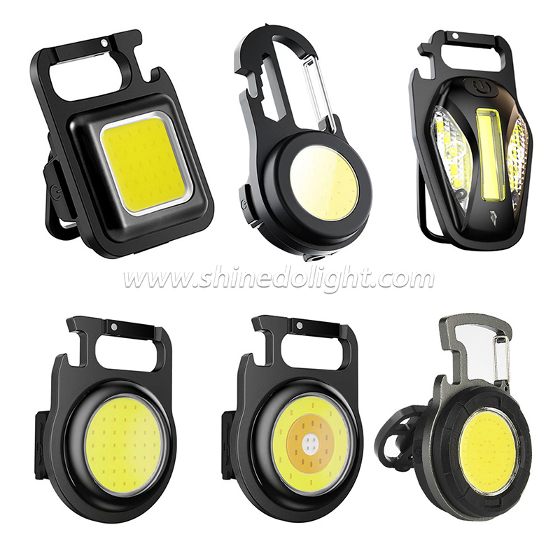 Mini 3-in-1 portable pocket keychain light bottle opener and magnet base COB small flashlight waterproof LED work light