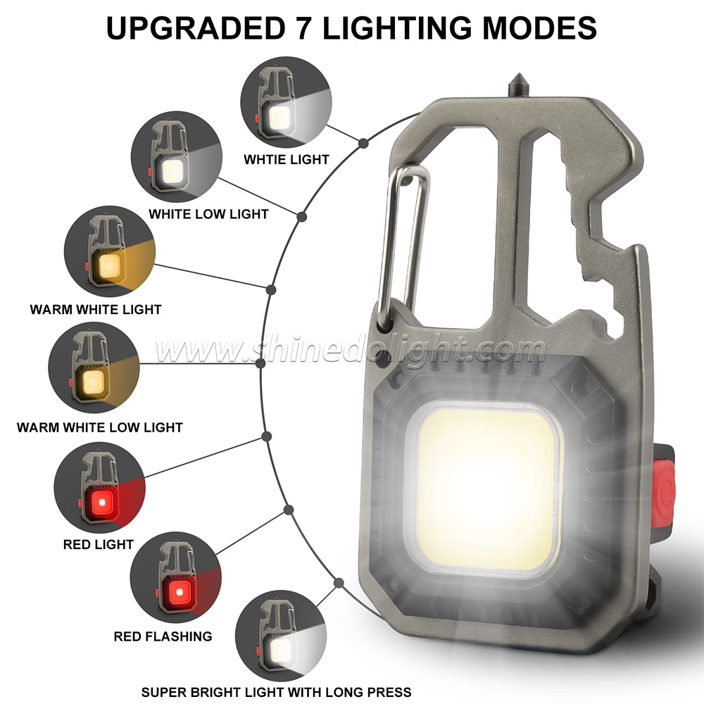 Portable Rechargeable LED Flashlight Keychain Light Torch Lantern  Work Light Camping Light Mini Led Flashlight