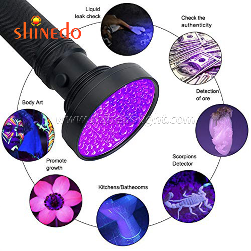 UV Flashlight Black Light, 100 LED 395 nM Ultraviolet Blacklight Detector for Dog Urine, Pet Stains and Bed Bug