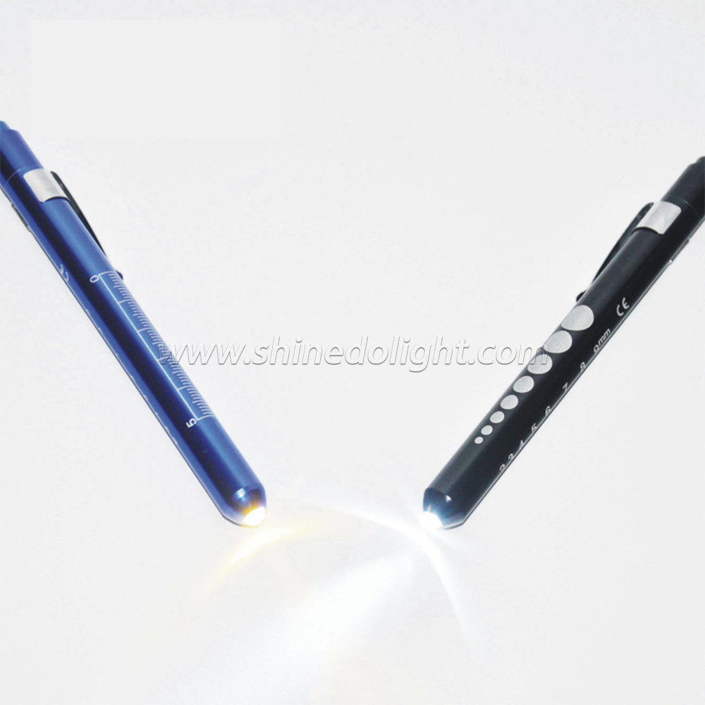 Portable Mini Electric Pen Flash Light Key Chain, Aluminum LED Medical Pen Torch Kids Flashlight with Pocket Clip